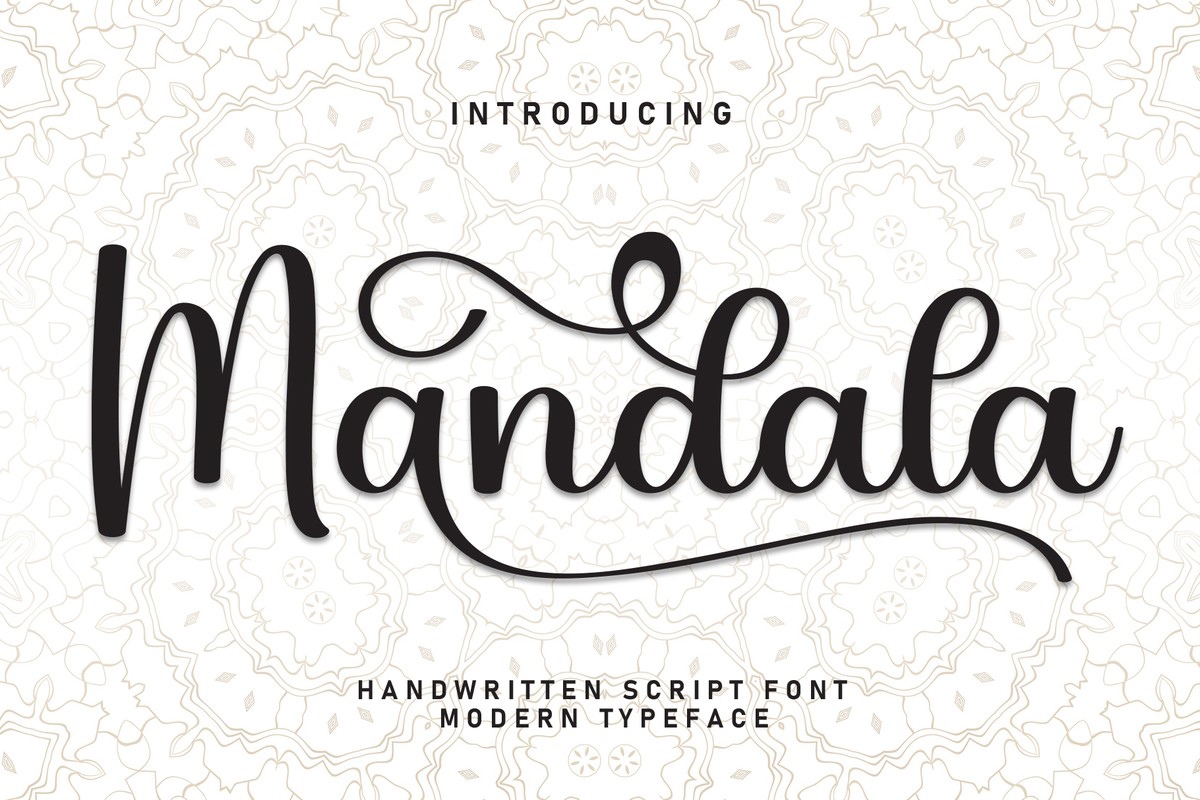 Пример шрифта Mandala Regular