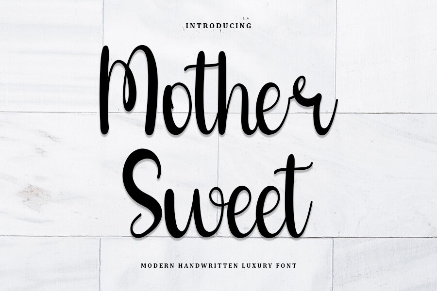 Пример шрифта Mother Sweet