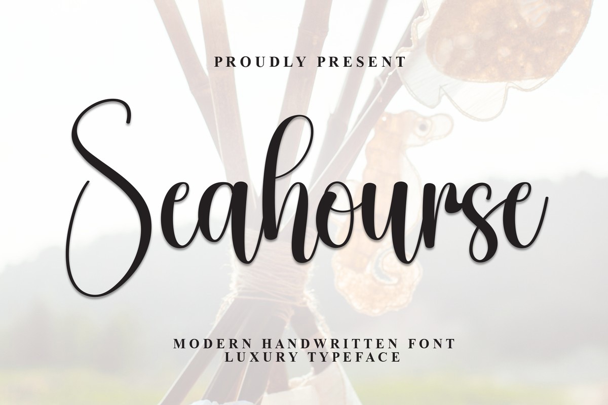 Пример шрифта Seahourse