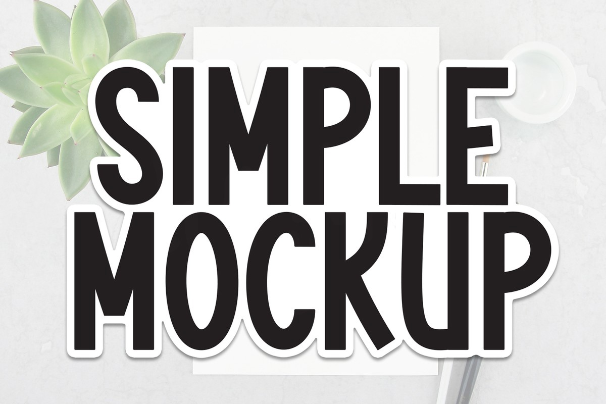 Пример шрифта Simple Mockup