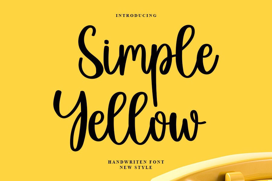 Пример шрифта Simple Yellow