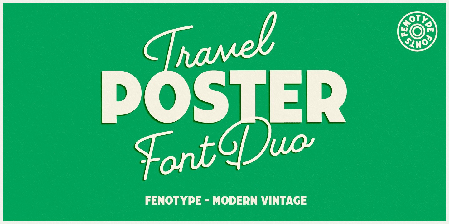 Пример шрифта Travel Poster