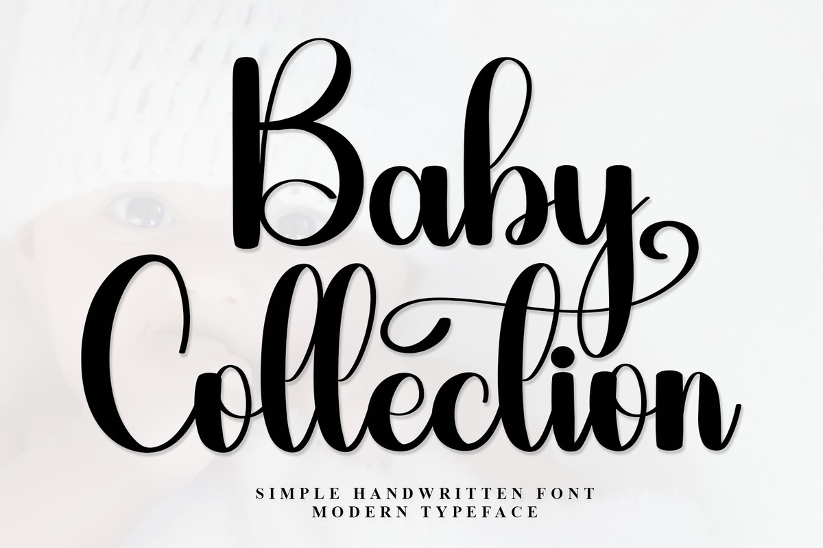 Пример шрифта Baby Collection