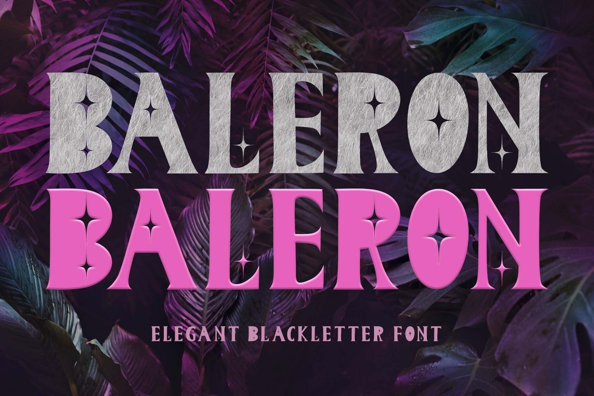 Пример шрифта Baleron