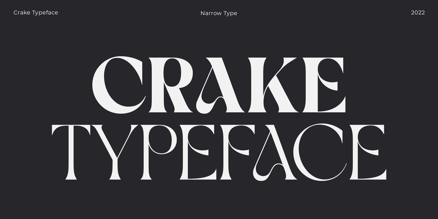 Пример шрифта Crake