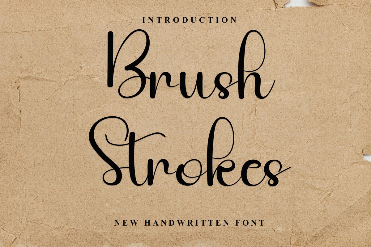 Пример шрифта Brush Strokes
