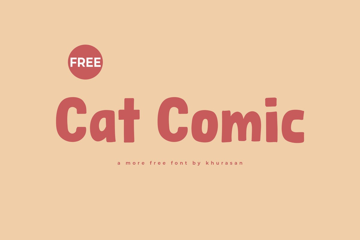 Пример шрифта Cat Comic Regular