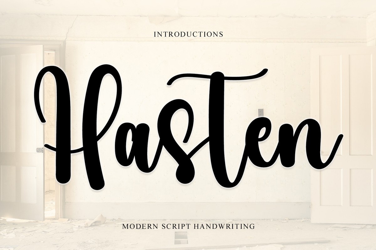 Пример шрифта Hasten