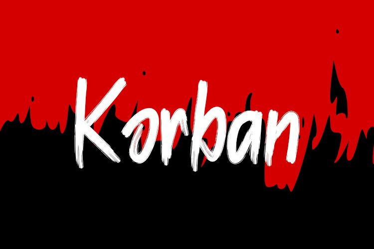 Пример шрифта Korban