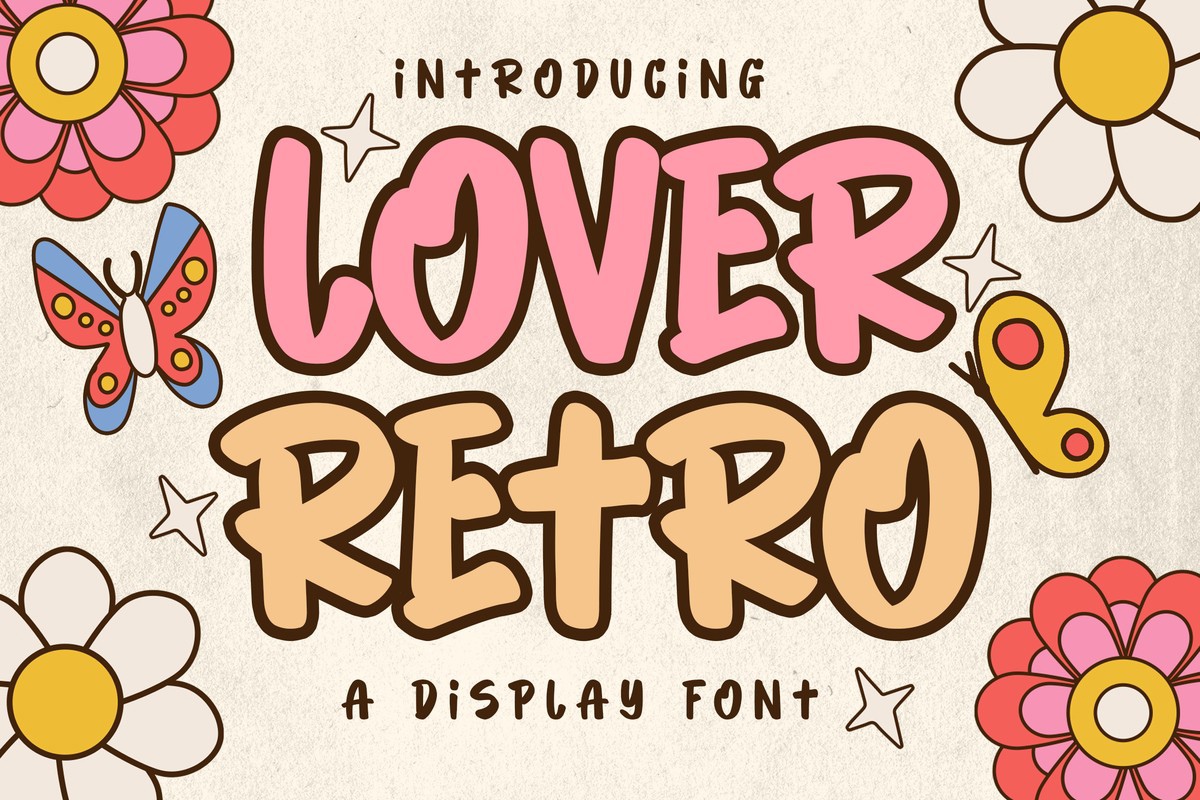 Пример шрифта Lover Retro Regular