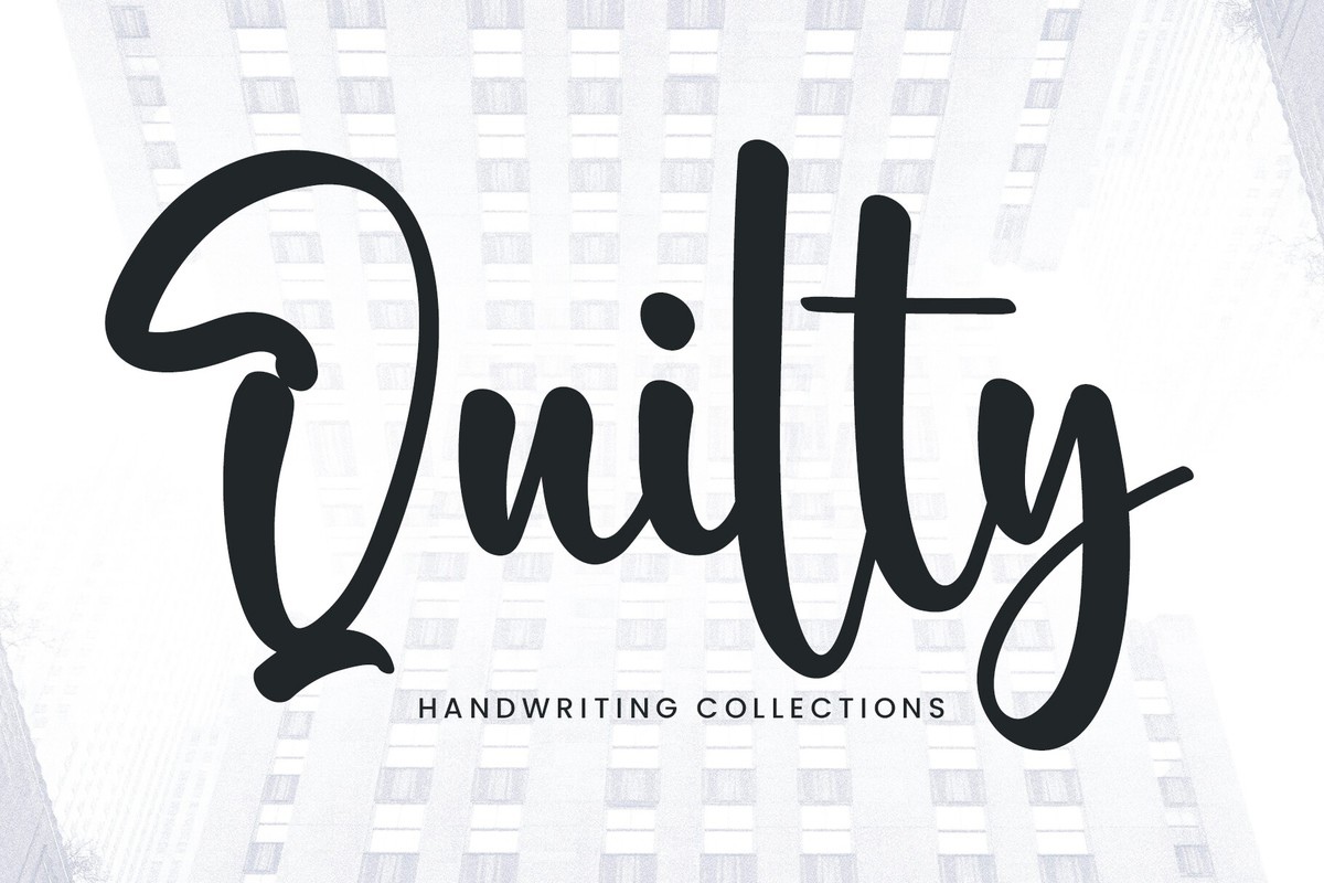 Пример шрифта Quilty