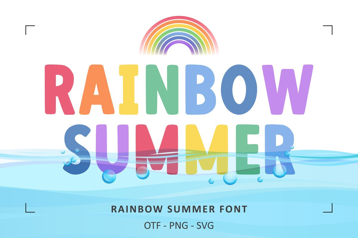 Пример шрифта Rainbow Summer 7