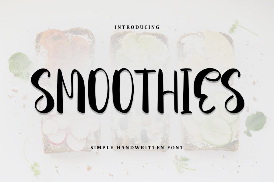 Пример шрифта Smoothies Regular