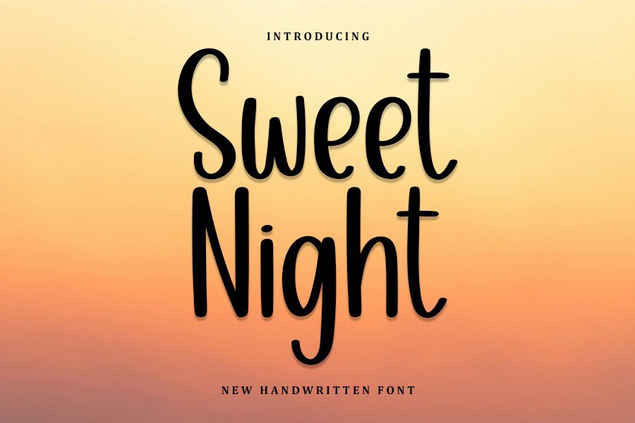 Пример шрифта Sweet Night