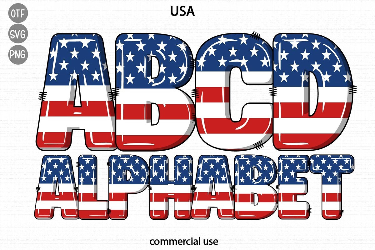 Пример шрифта USA