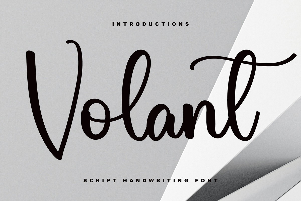 Пример шрифта Volant