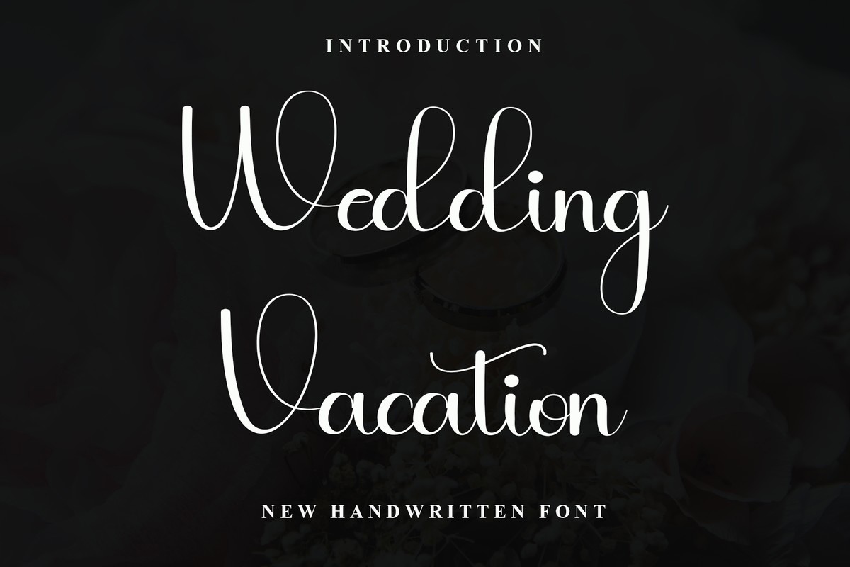 Пример шрифта Wedding Vacation