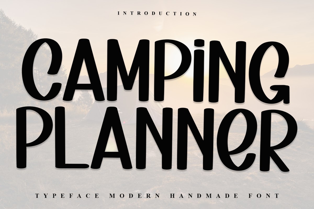 Пример шрифта Camping Planner