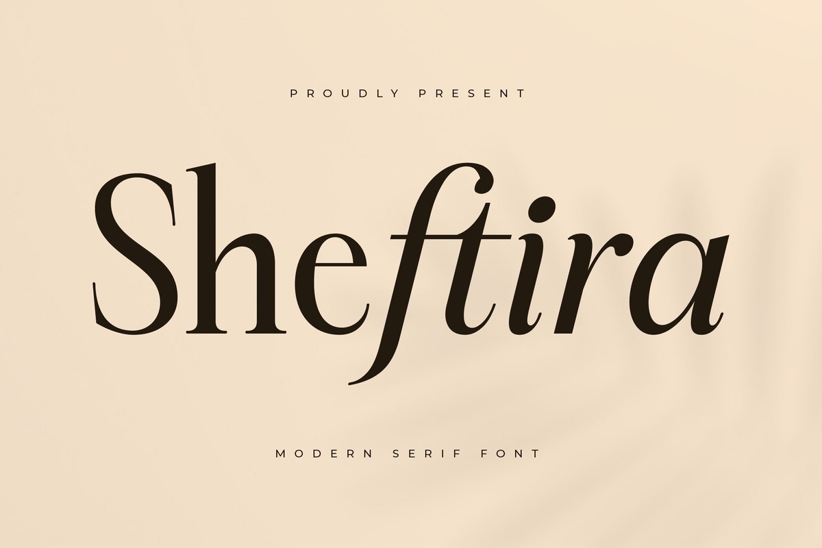 Пример шрифта Sheftira