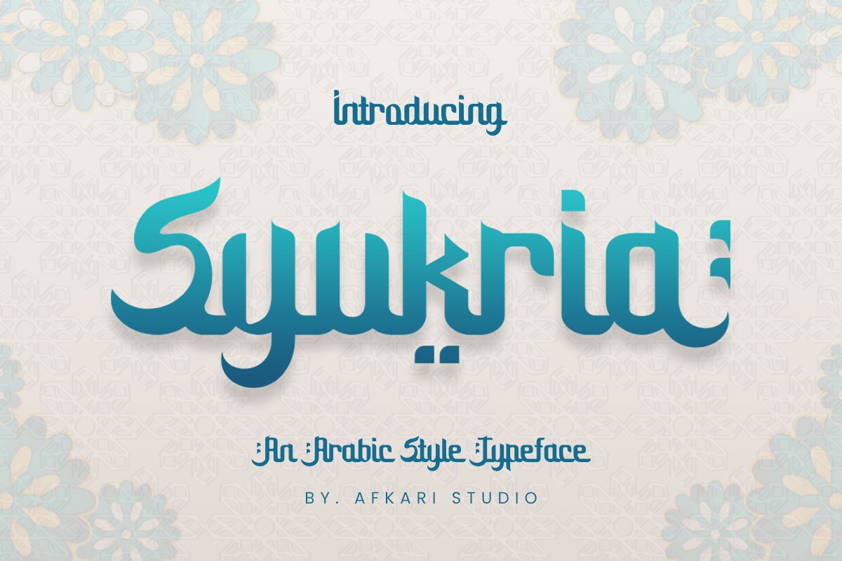 Пример шрифта Syukria