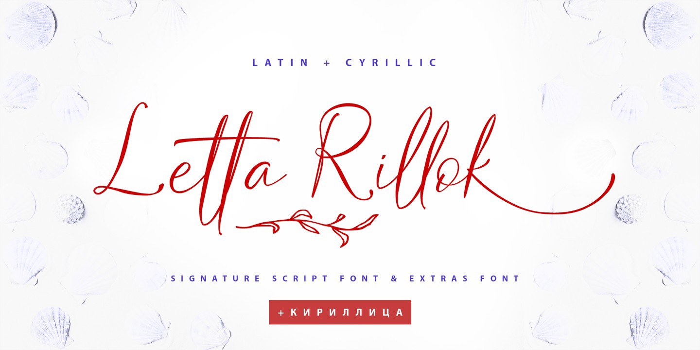 Пример шрифта Letta Rillok Cyrillic Script