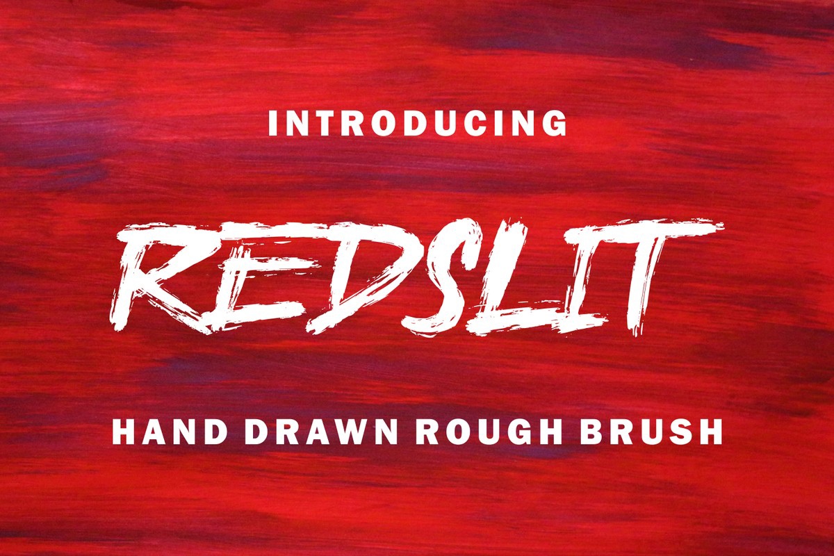 Пример шрифта Redslit Regular