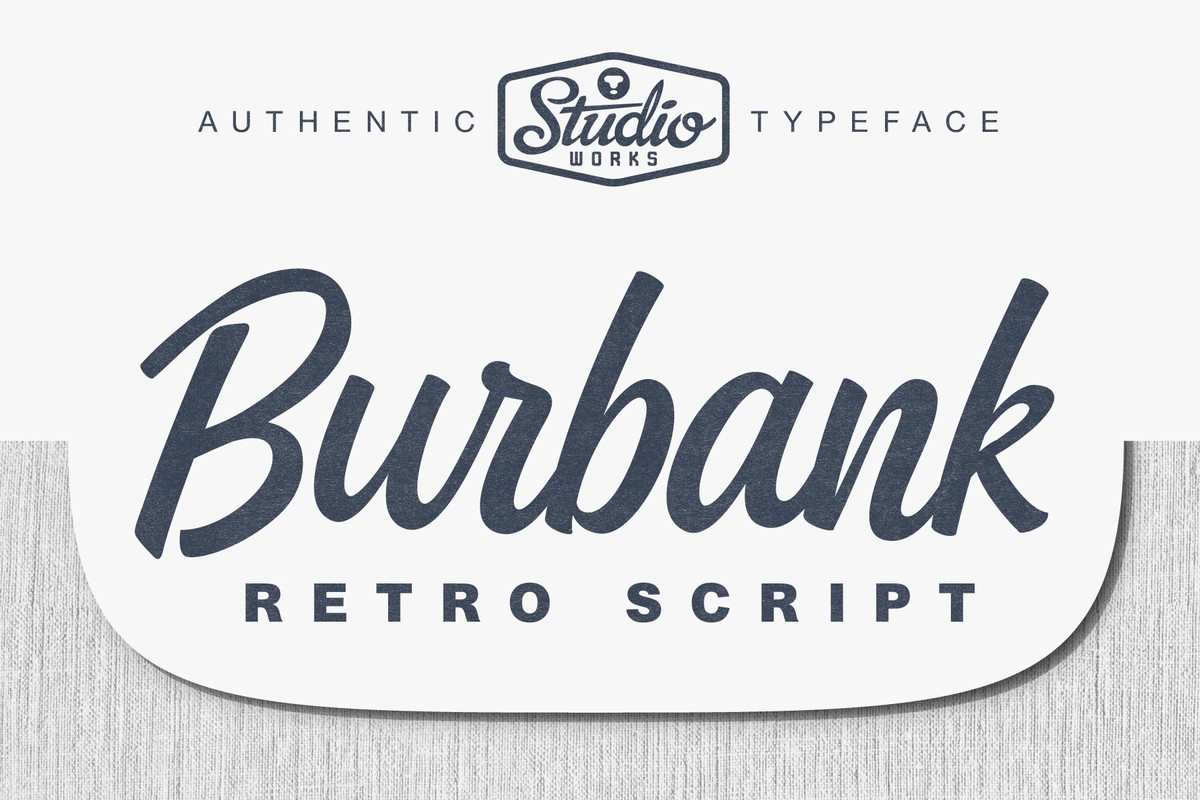 Пример шрифта Burbank Script
