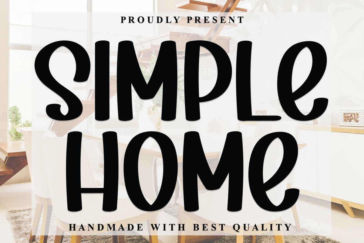 Пример шрифта Simple Home