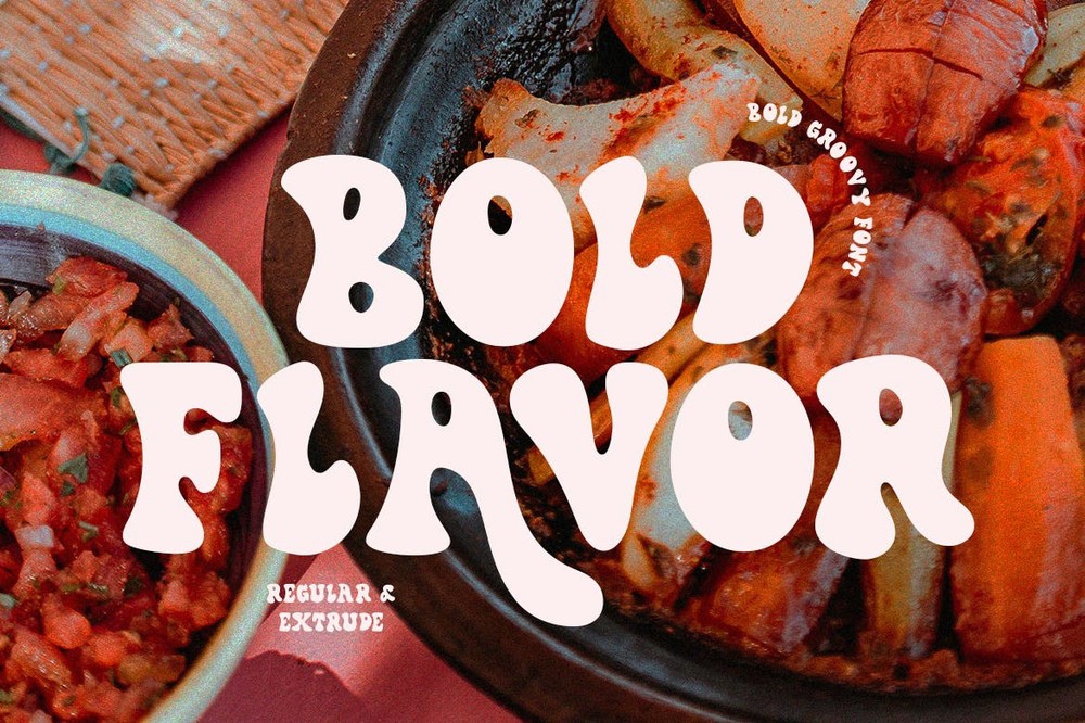 Пример шрифта Bold Flavor Regular