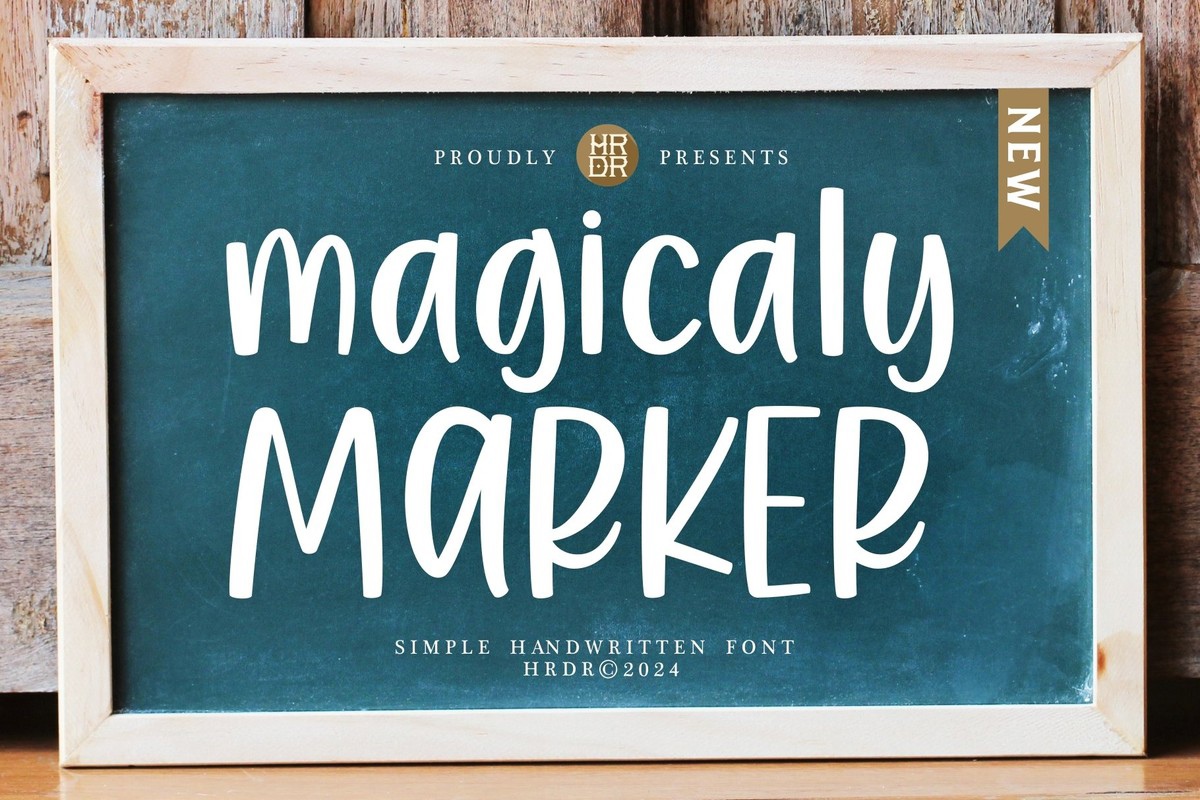 Пример шрифта Magicaly Marker