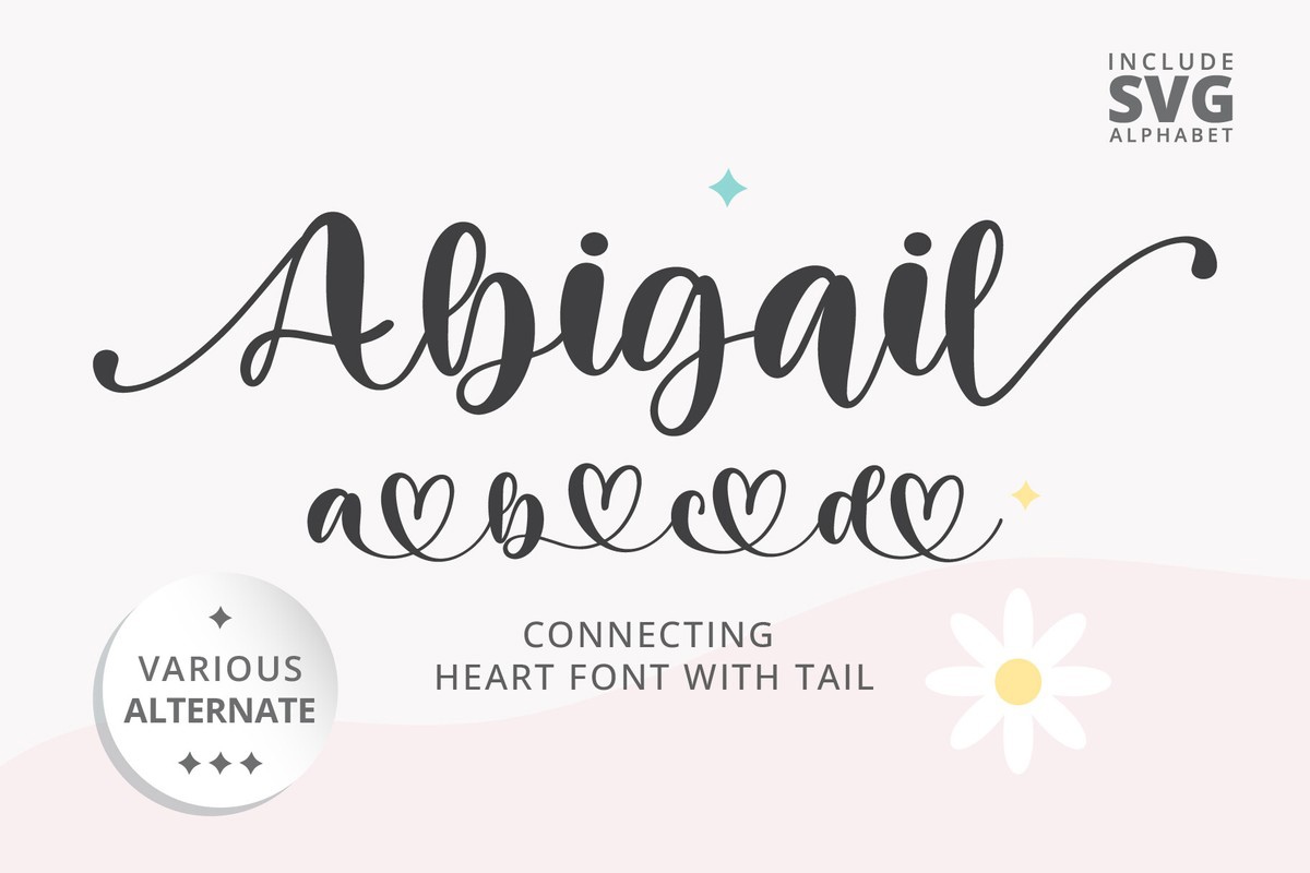 Пример шрифта Abigail