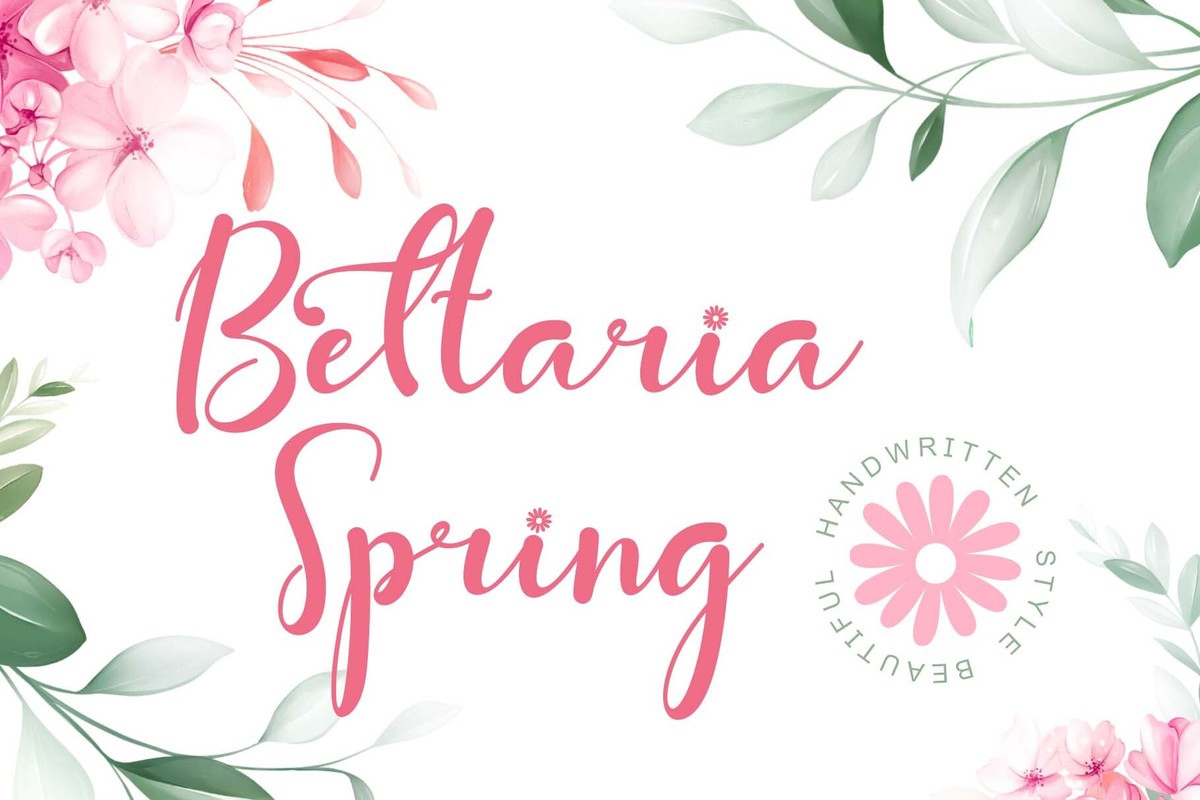 Пример шрифта Bettaria Spring Regular