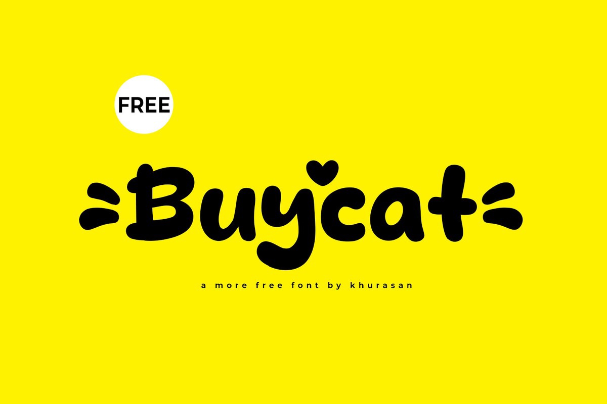 Пример шрифта Buycat