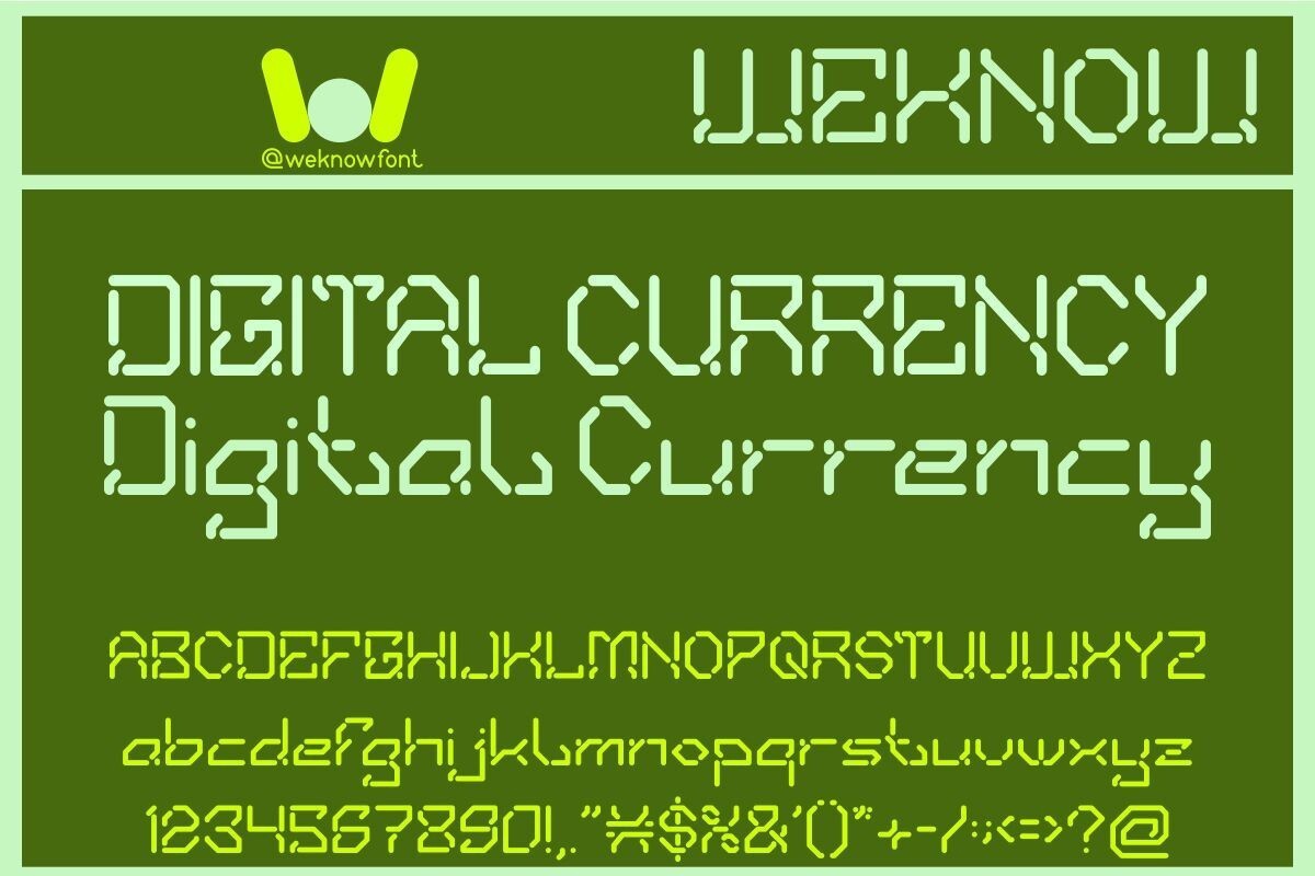 Пример шрифта Digital Currency Bold