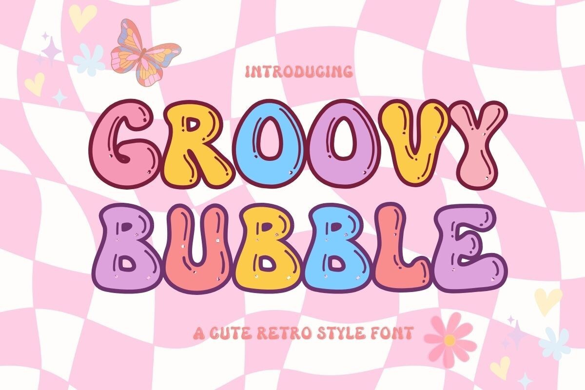 Пример шрифта Groovy Bubble Regular