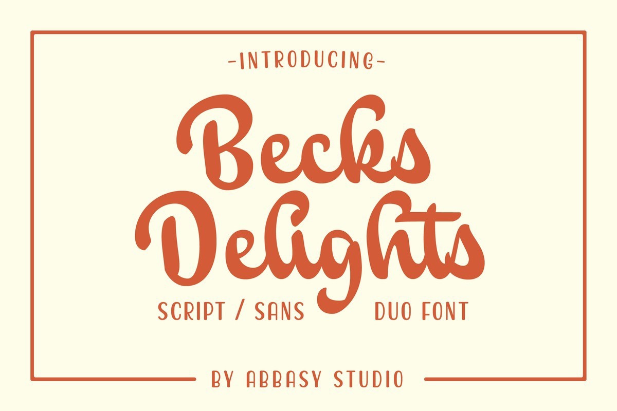 Пример шрифта Becks Delights Regular