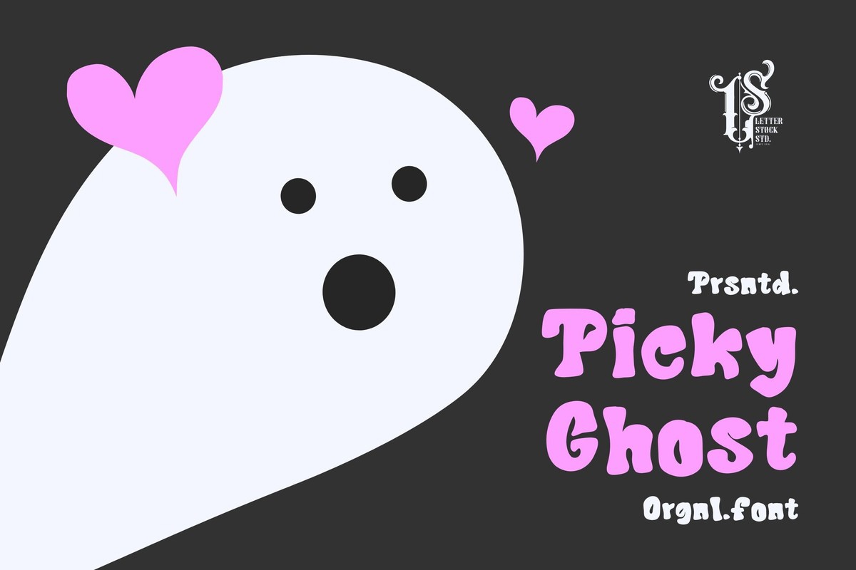 Пример шрифта Picky Ghost