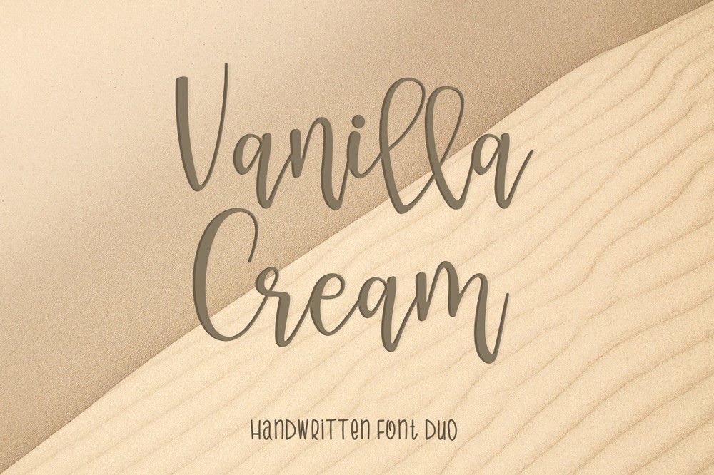 Пример шрифта Vanilla Cream