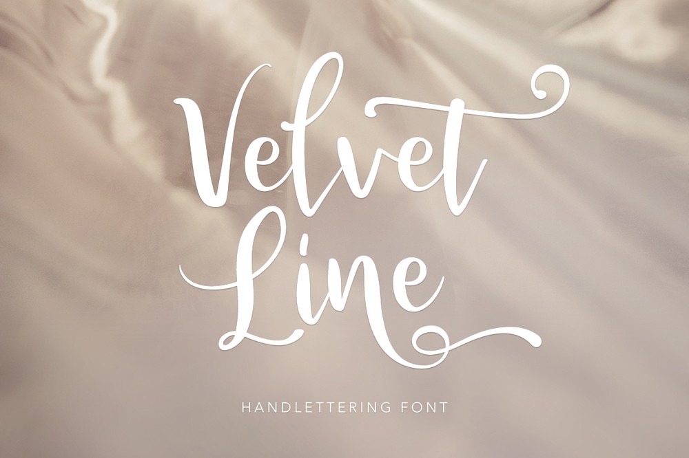 Пример шрифта Velvet Line Regular