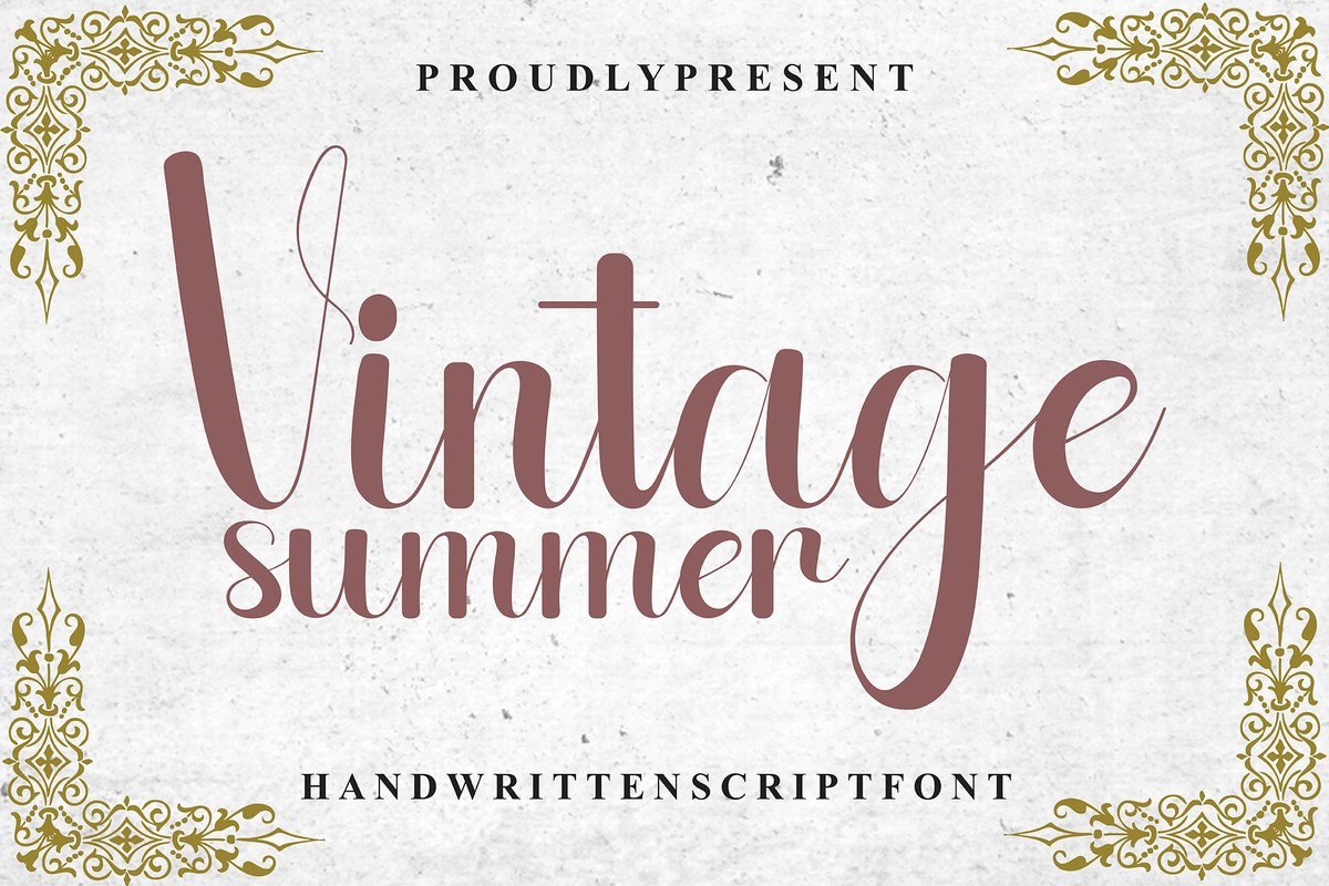 Пример шрифта Vintage Summer
