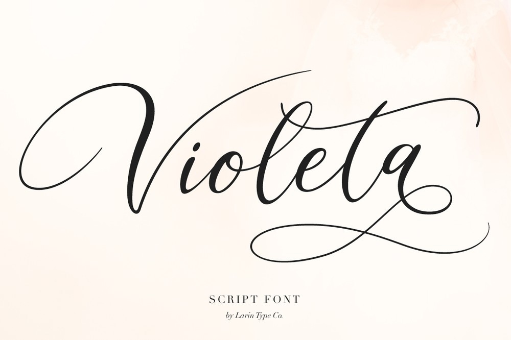 Пример шрифта Violeta