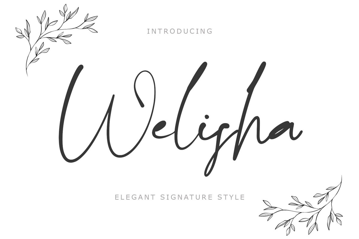 Пример шрифта Welisha