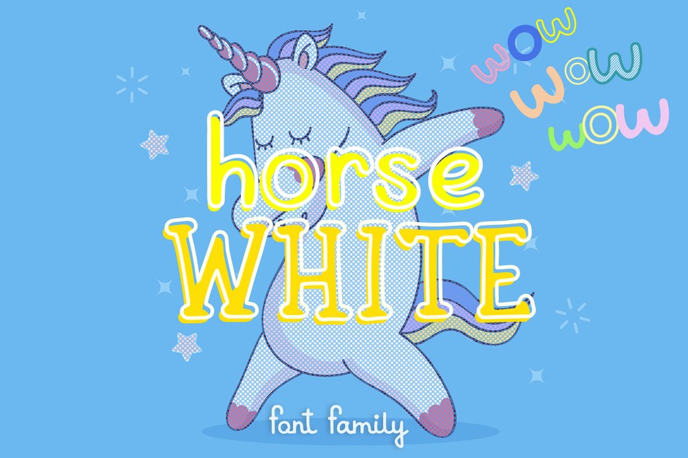 Пример шрифта White Horse