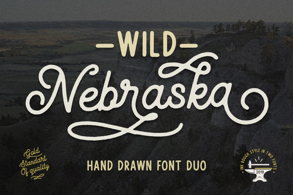 Пример шрифта Wild Nebraska Regular