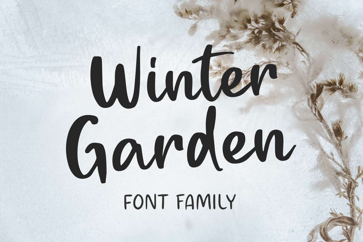Пример шрифта Winter Garden