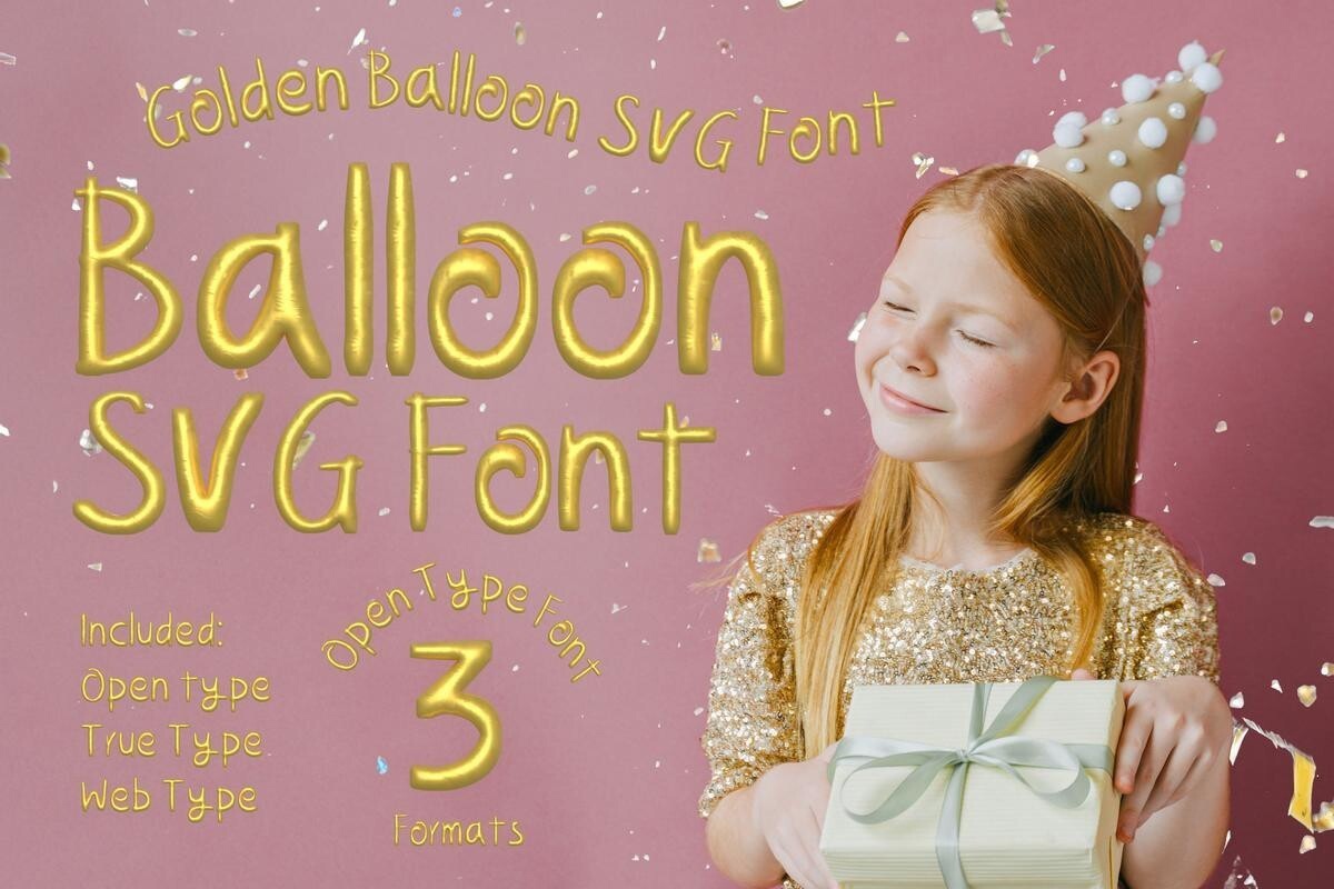 Пример шрифта Golden Balloon