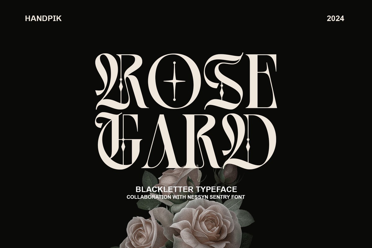 Пример шрифта Rose Gard