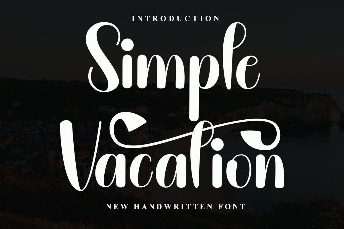 Пример шрифта Simple Vacation