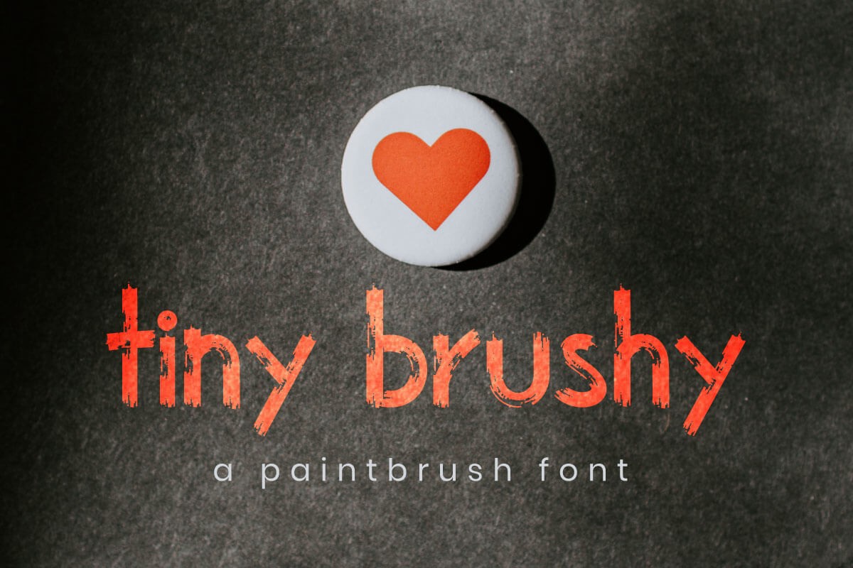 Пример шрифта Tiny Brushy
