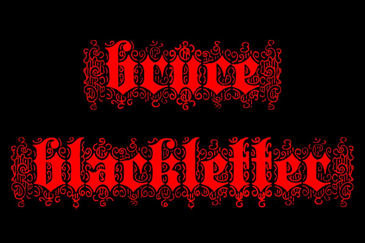 Пример шрифта Bruce Blackletter Regular